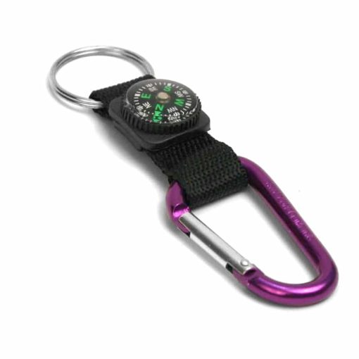 Coghlans Carabiner with Compass and Keyring - 6mm