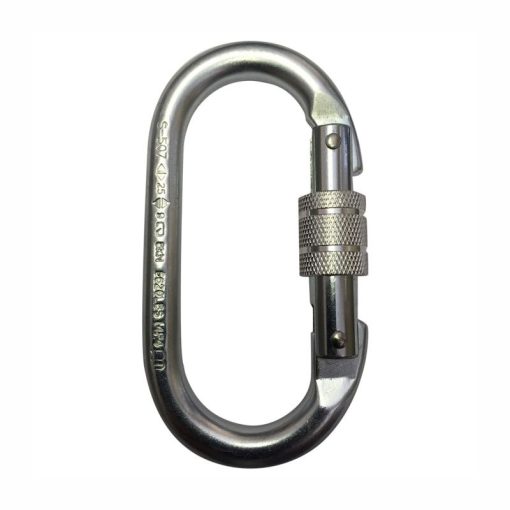 USA Steel Oval Screwgate Carabiner