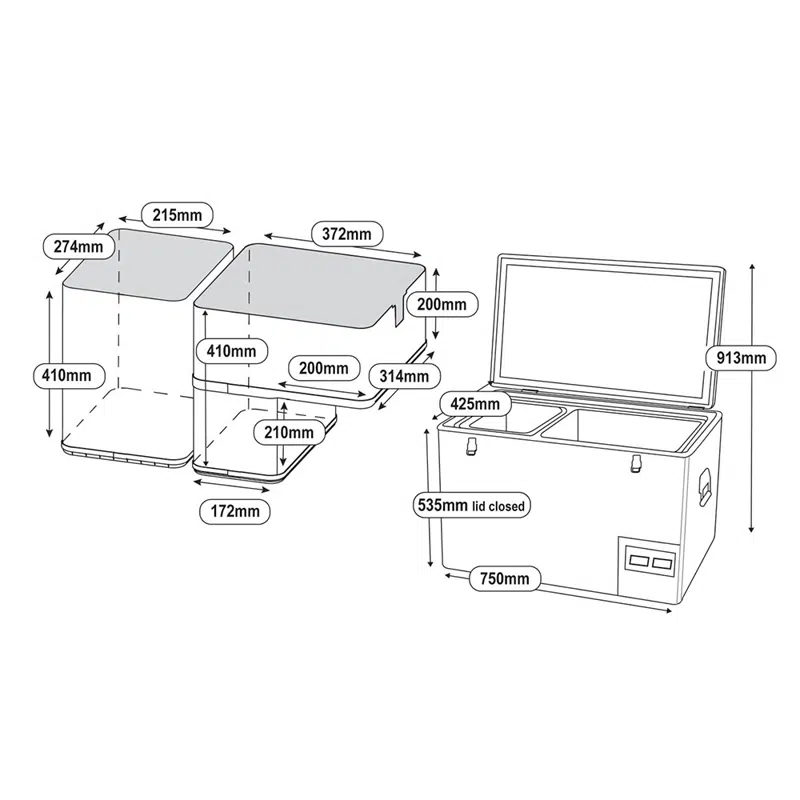 National Luna Legacy Smart 60 Stainless Steel Fridge