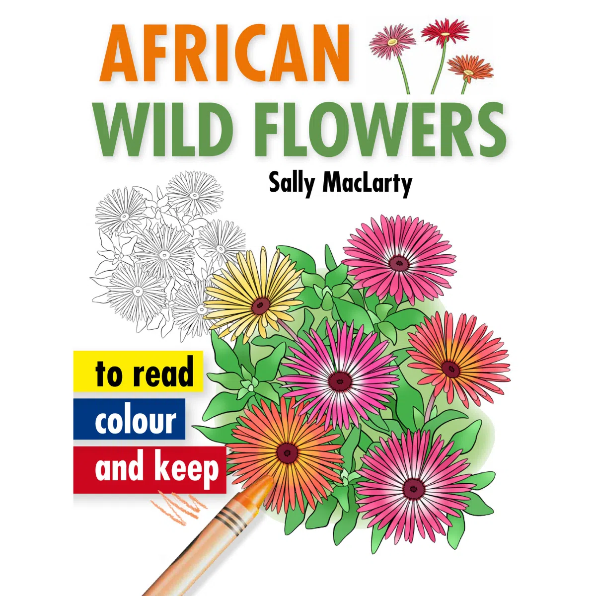 African Wild Flower: Read, Colour & Keep - Sally MacLarty