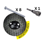 Campaid Reflective Groundsheet Fasteners Screw Type 8Pce