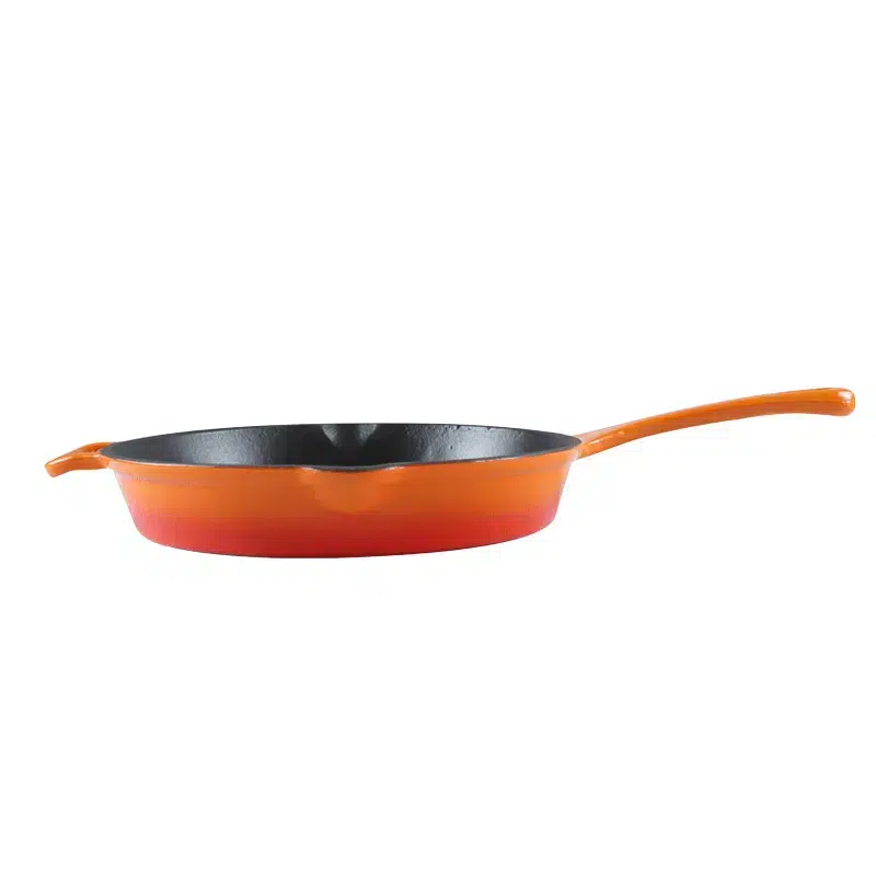 Chef Skillet Orange-cast iron cookware