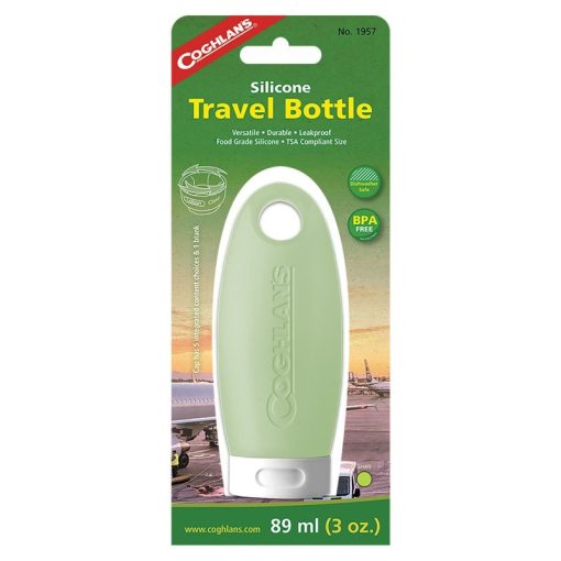 Coghlans Silicone Travel Bottle Green