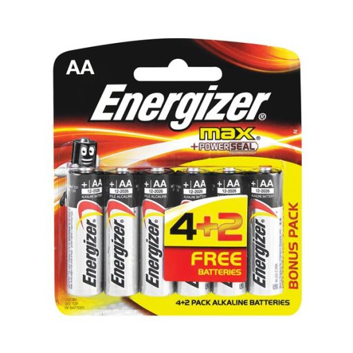 Energizer Max Batteries AA 4+2