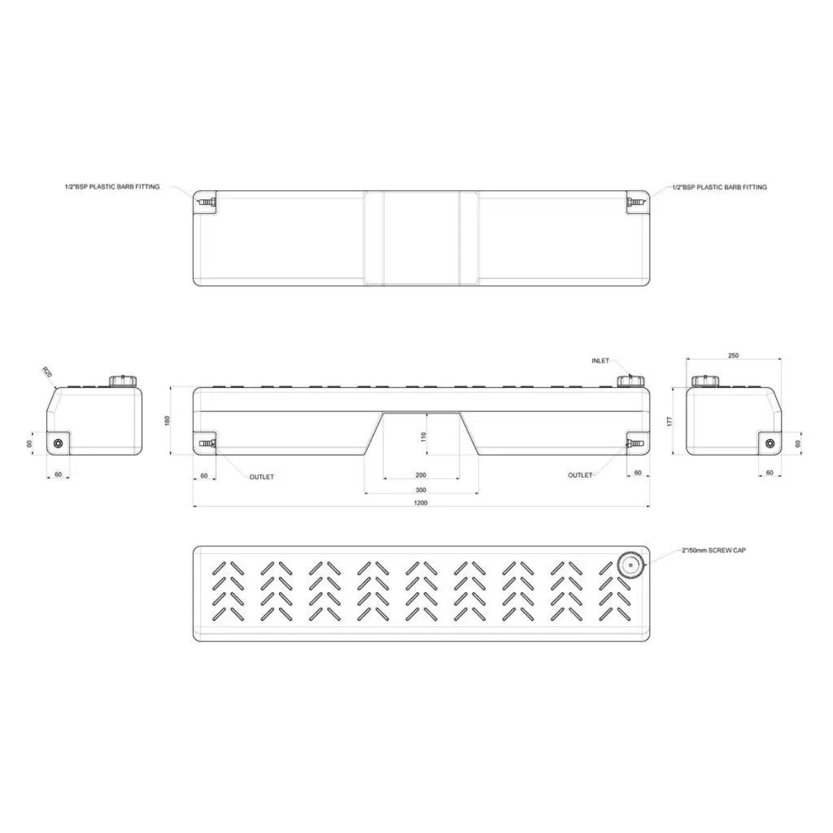 Front Runner Footwell Water Tank