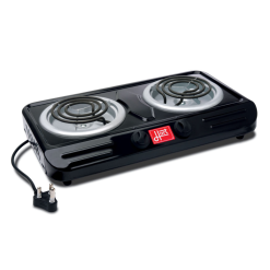 Hart 2 Plate Electric Stove Black