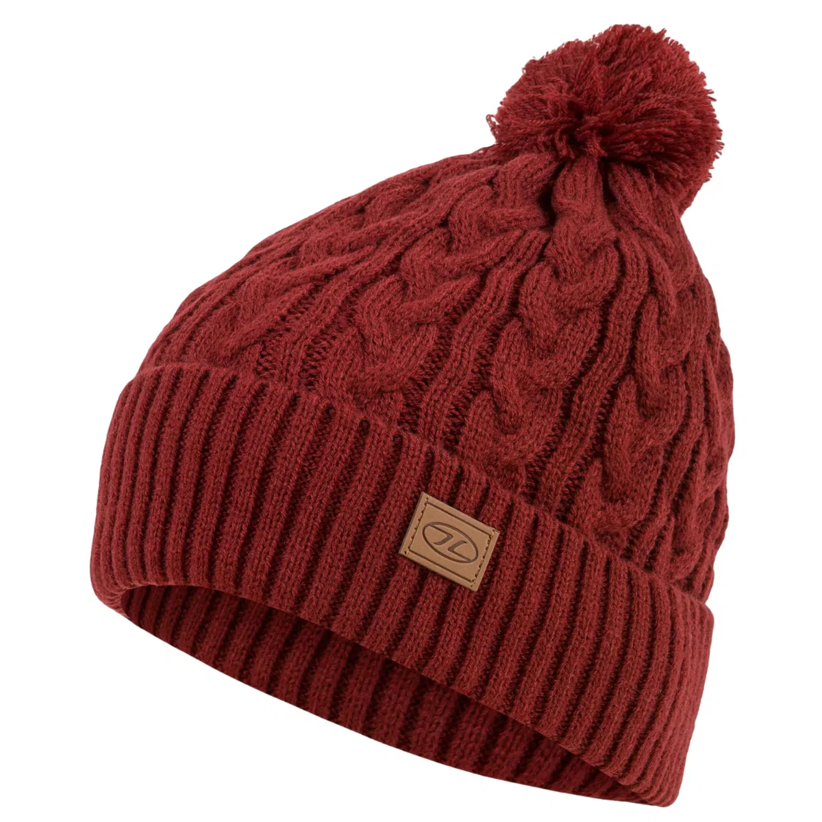 Highlander Beira Lined Bobble Hat Dark Red