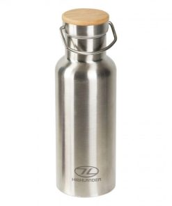 Highlander Campsite Bottle Silver-insulated flask
