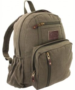 Highlander Salem Canvas Backpack 18L Brown