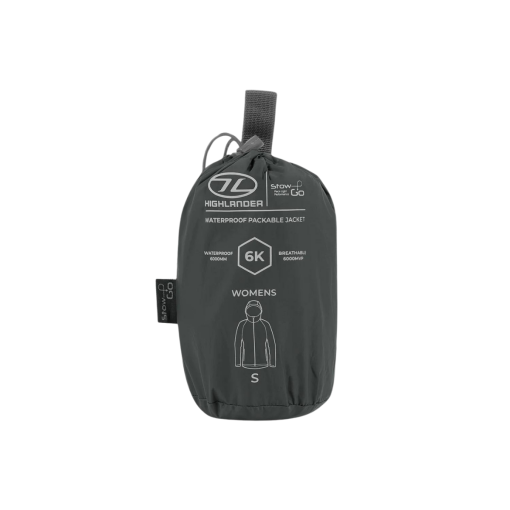 Highlander Stow and Go Packaway Rain Jacket Grey