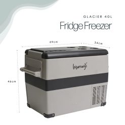 Alternative view of Leisurewize Glacier 40L Compressor Fridge/Freezer – Portable, Dual-Zone, LED Display