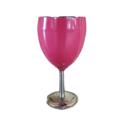 LQ Wine Goblet Stainless Steel Pink-drinkware