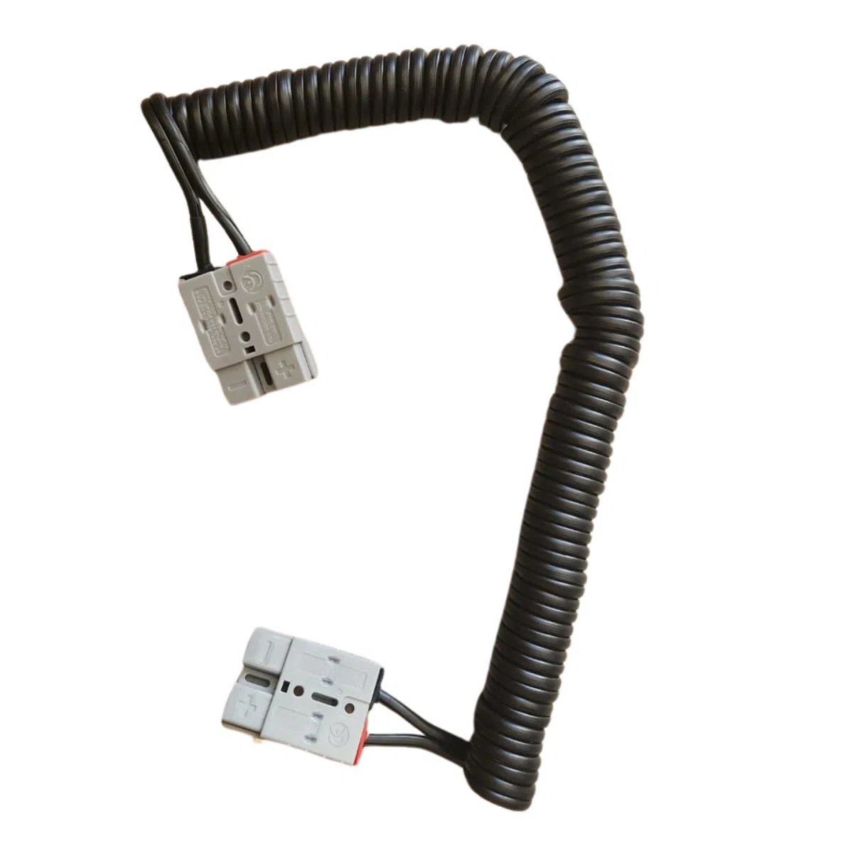 Lumeno 3m Spiral Cable to x2 50Amp Square Connectors