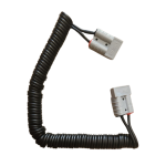 Lumeno 3m Spiral Cable to x2 50Amp Square Connectors