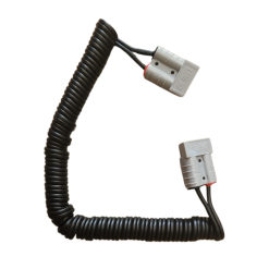 Lumeno 3m Spiral Cable to x2 50Amp Square Connectors
