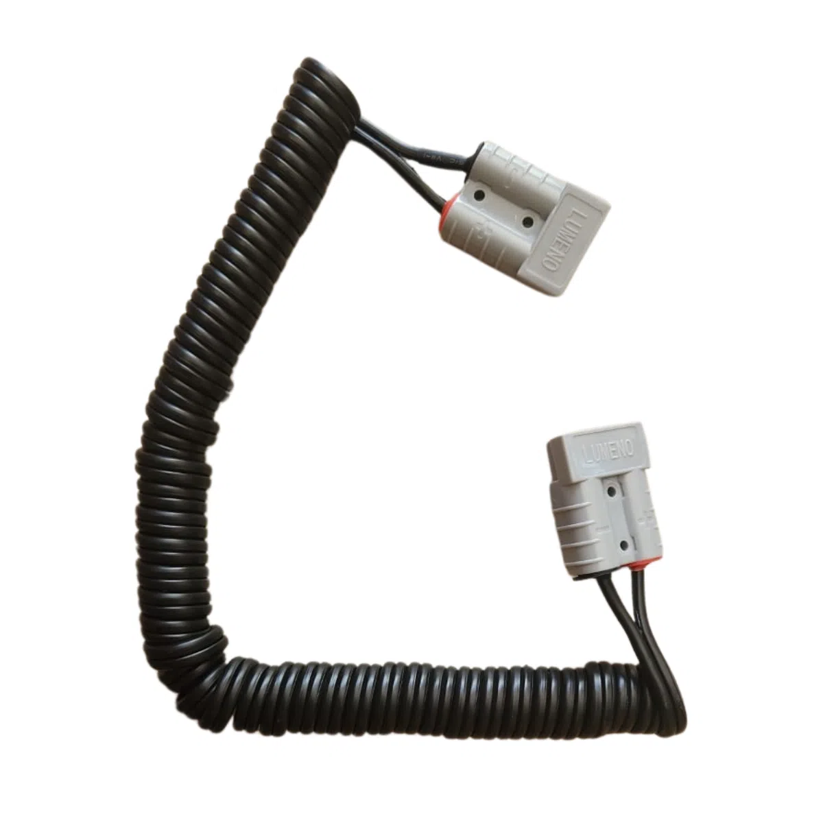 Lumeno 3m Spiral Cable to x2 50Amp Square Connectors