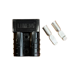 Lumeno 50A Square Connector Plug Black