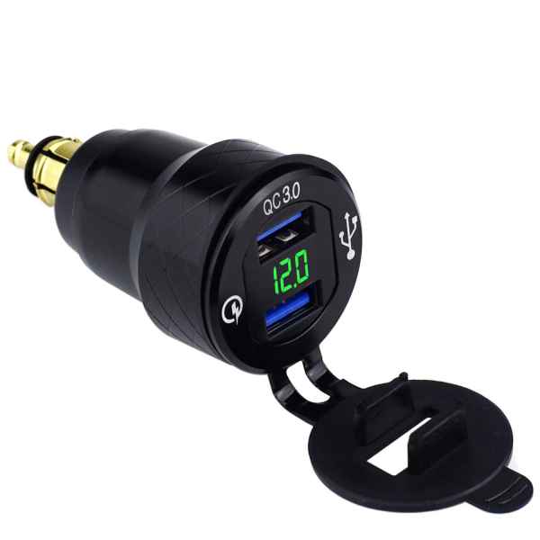 Lumeno QC3 Dual USB Charger with Voltmeter