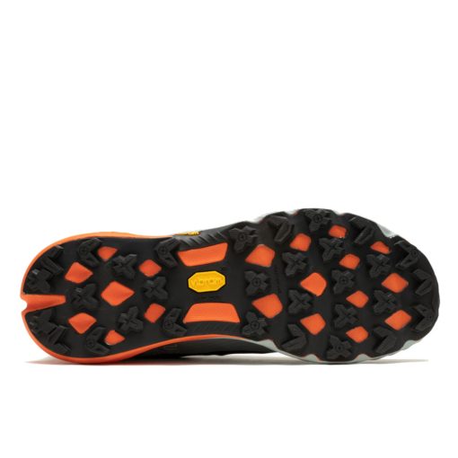 Merrel Agility Peak 5 Mens Shoe Black/Tangerine-outdoor footwear