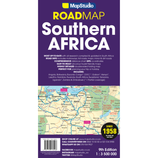 Map Studio Road Map - Southern Africa Map