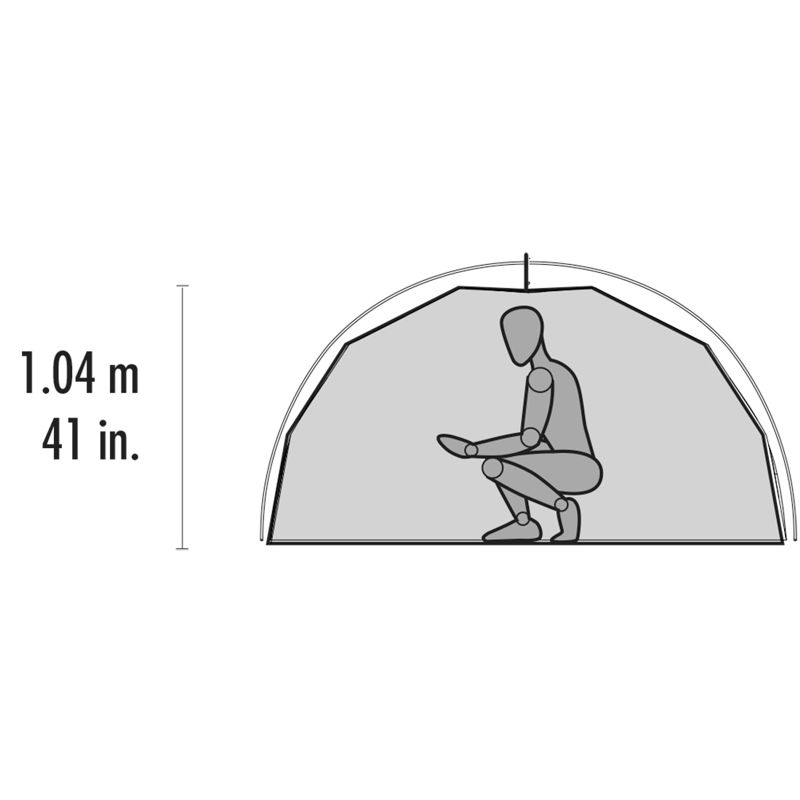 MSR Elixir 3 Tent Grey Height
