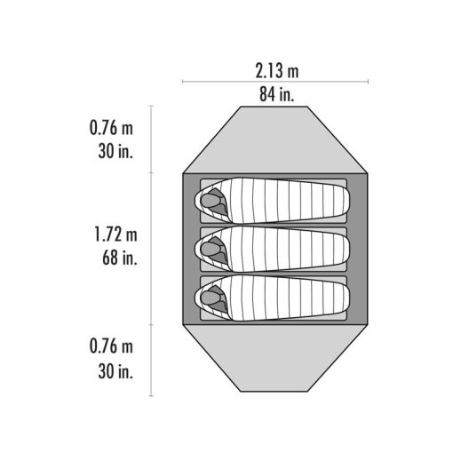 MSR Elixir 3 Tent Grey Plan