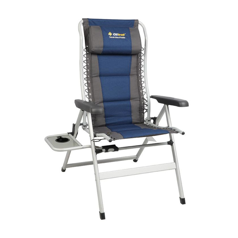 Oztrail Cascade Deluxe 8 Position Recliner-reclining camping chair