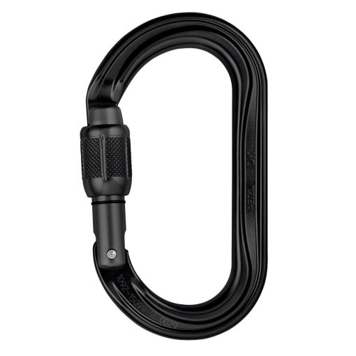 Petzl OK Screw Lock Carabiner Black-climbing equipment