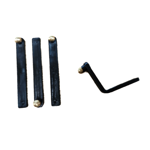 Campaid Pole Insert Brass Tip Black 4pk