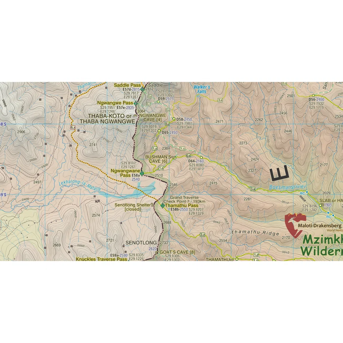 Slingsby Drakensberg South Map