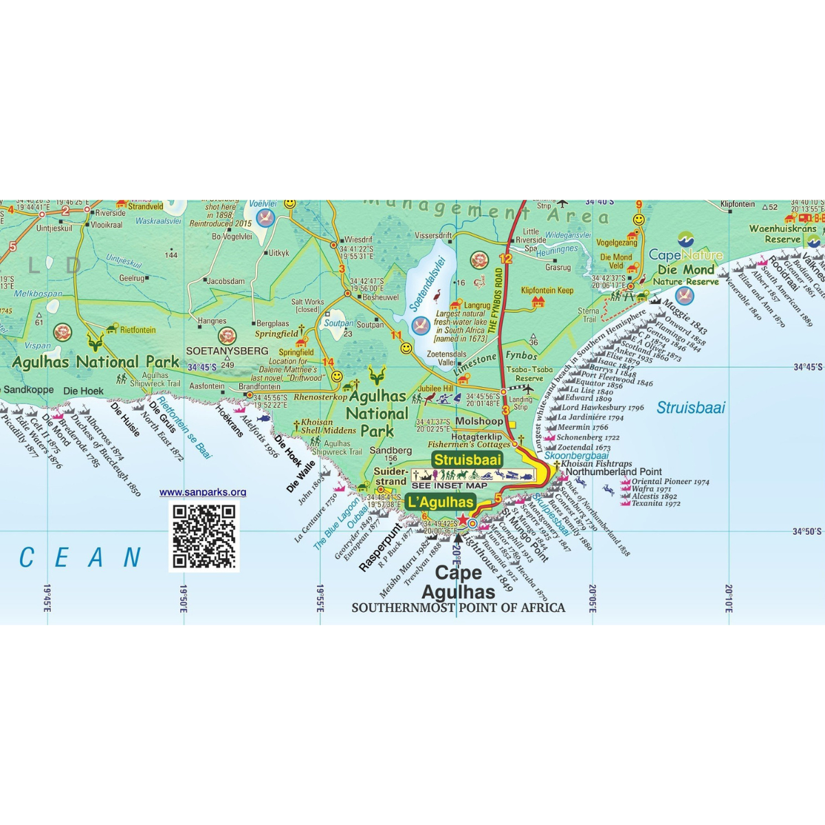 Slingsby Map Overberg Whale Coast 8th Edition