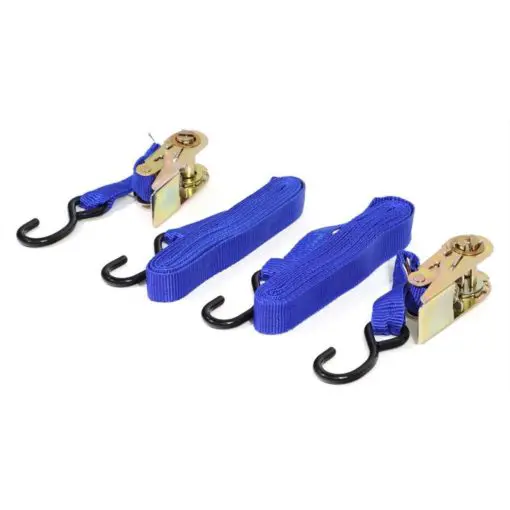 Streetwize Ratchet Tie DOwn 3.5m S Hook 2pk