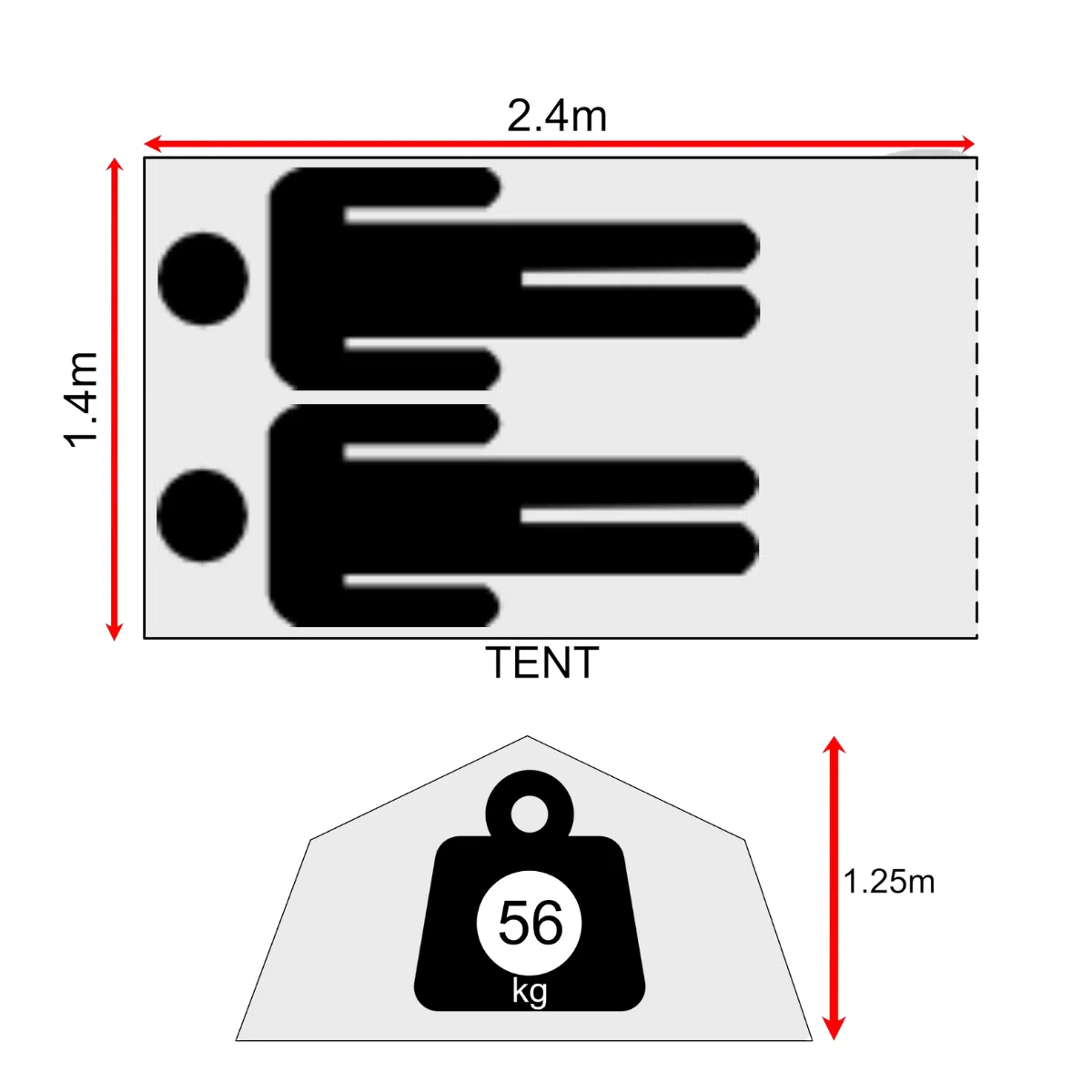 Tentco Rooftop Tent 1.4m Deluxe