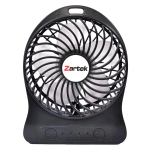 Zartek Rechargeable Mini Fan Black